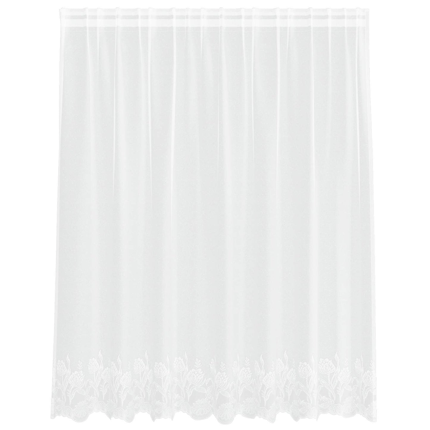 Vidaxx rideau en dentelle avec rideaux fleurs blanc 140 x 200 cm polyester