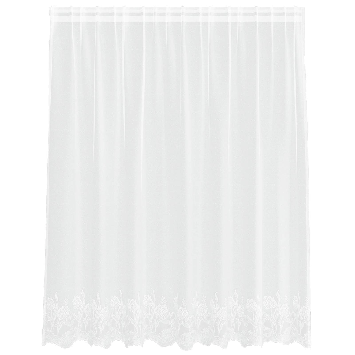 Vidaxx rideau en dentelle avec rideaux fleurs blanc 140 x 200 cm polyester