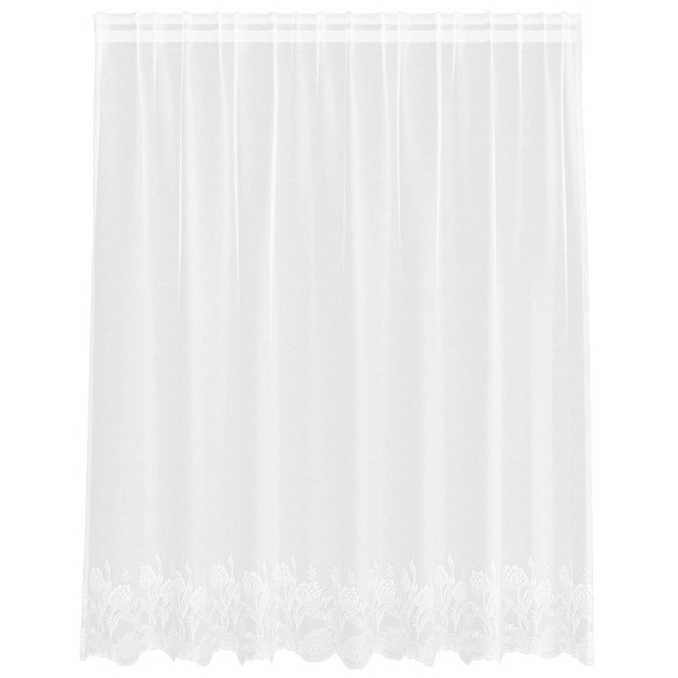 Vidaxx rideau en dentelle avec rideaux fleurs blanc 140 x 200 cm polyester