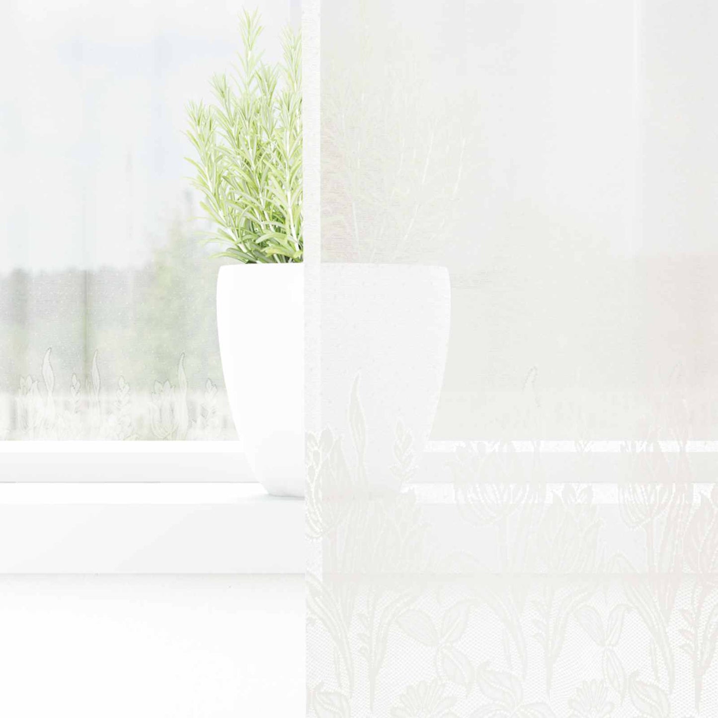 Vidaxx rideau en dentelle avec rideaux fleurs blanc 240 x 200 cm polyester