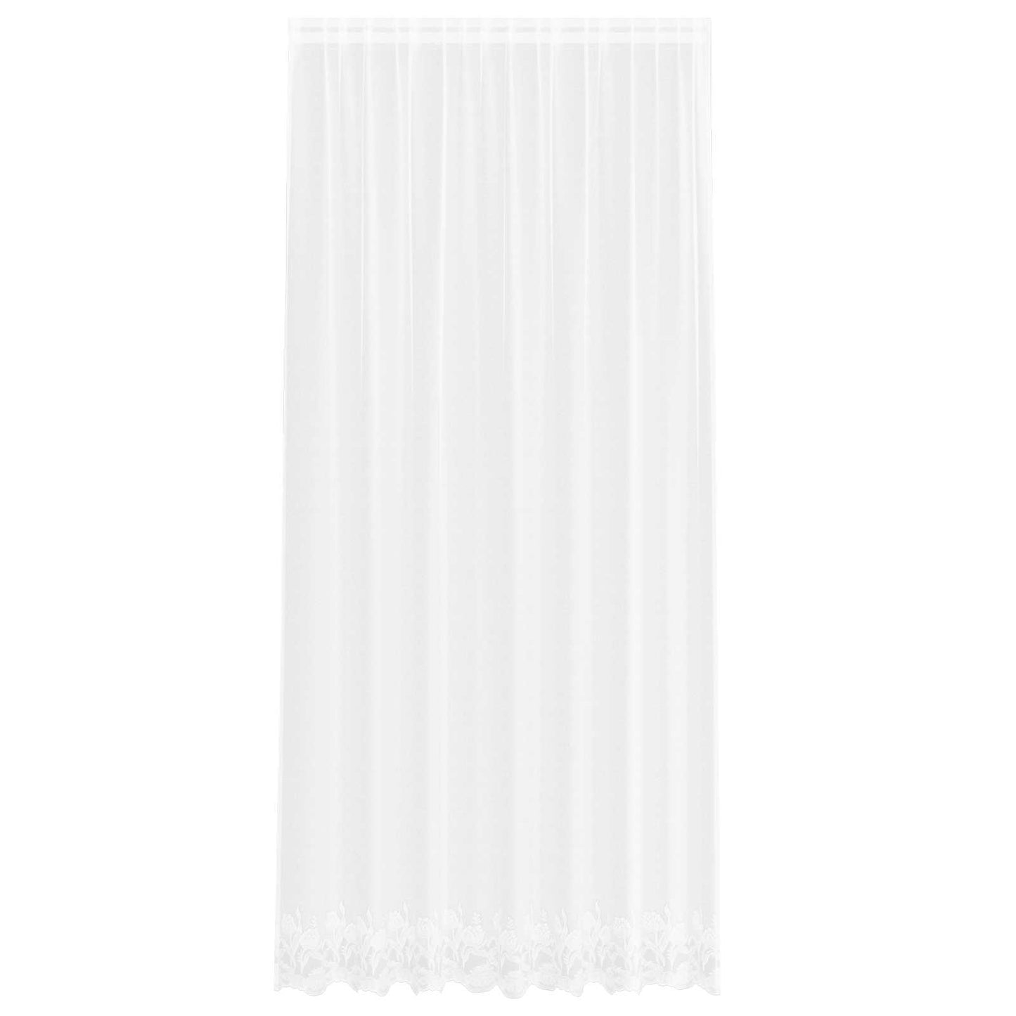 Vidaxx rideau en dentelle avec rideaux fleurs blanc 280 x 200 cm polyester