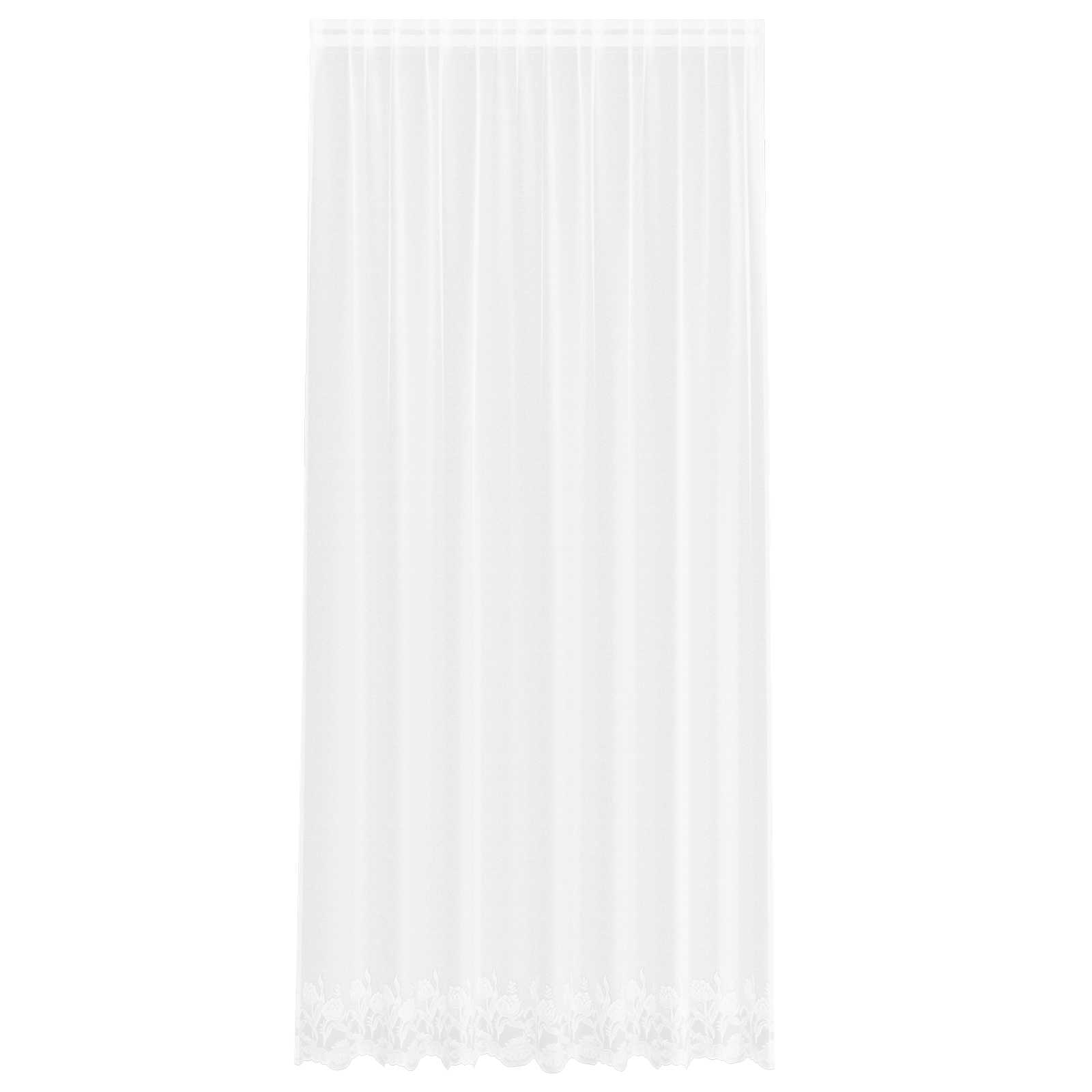 Vidaxx rideau en dentelle avec rideaux fleurs blanc 280 x 200 cm polyester