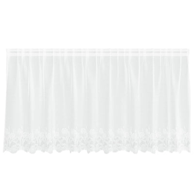 Vidaxx rideau en dentelle avec rideaux fleurs blanc 80 x 300 cm polyester
