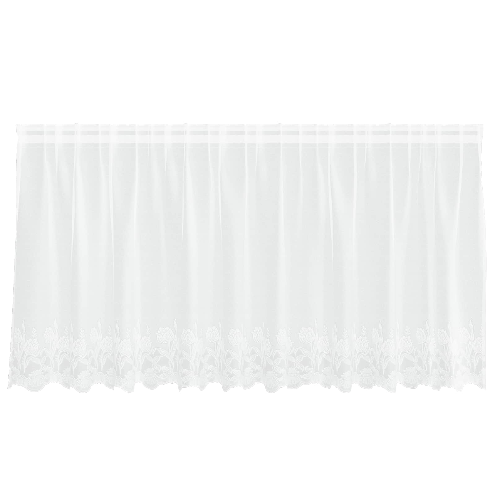 Vidaxx rideau en dentelle avec rideaux fleurs blanc 120 x 300 cm polyester