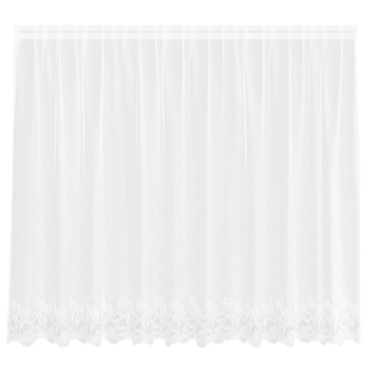 Vidaxx rideau en dentelle avec rideaux fleurs blanc 160 x 300 cm polyester
