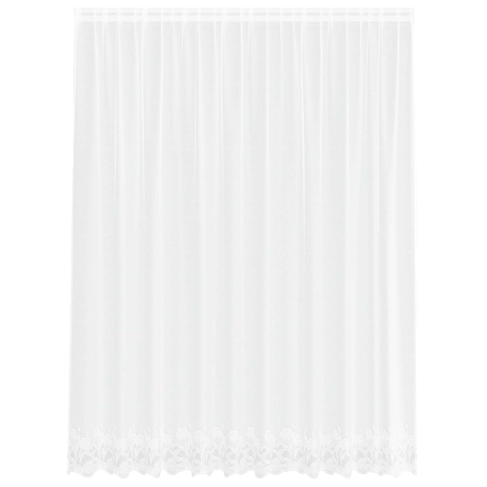 Vidaxx rideau en dentelle avec rideaux fleurs blanc 200 x 300 cm polyester