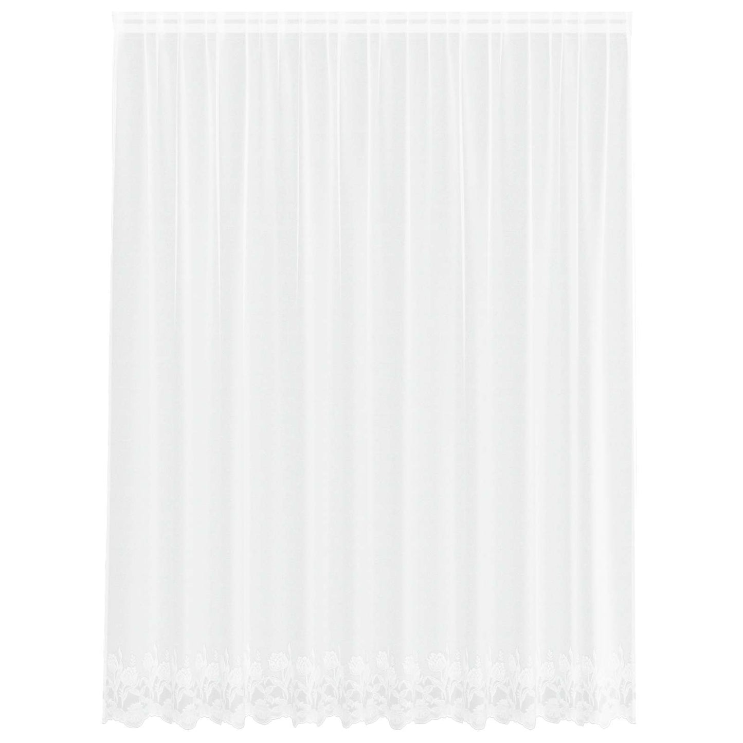 Vidaxx rideau en dentelle avec rideaux fleurs blanc 240 x 300 cm polyester