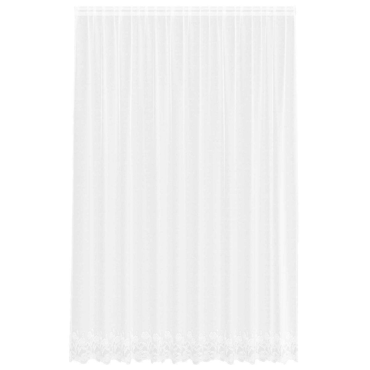 Vidaxx rideau en dentelle avec rideaux fleurs blanc 280 x 300 cm polyester