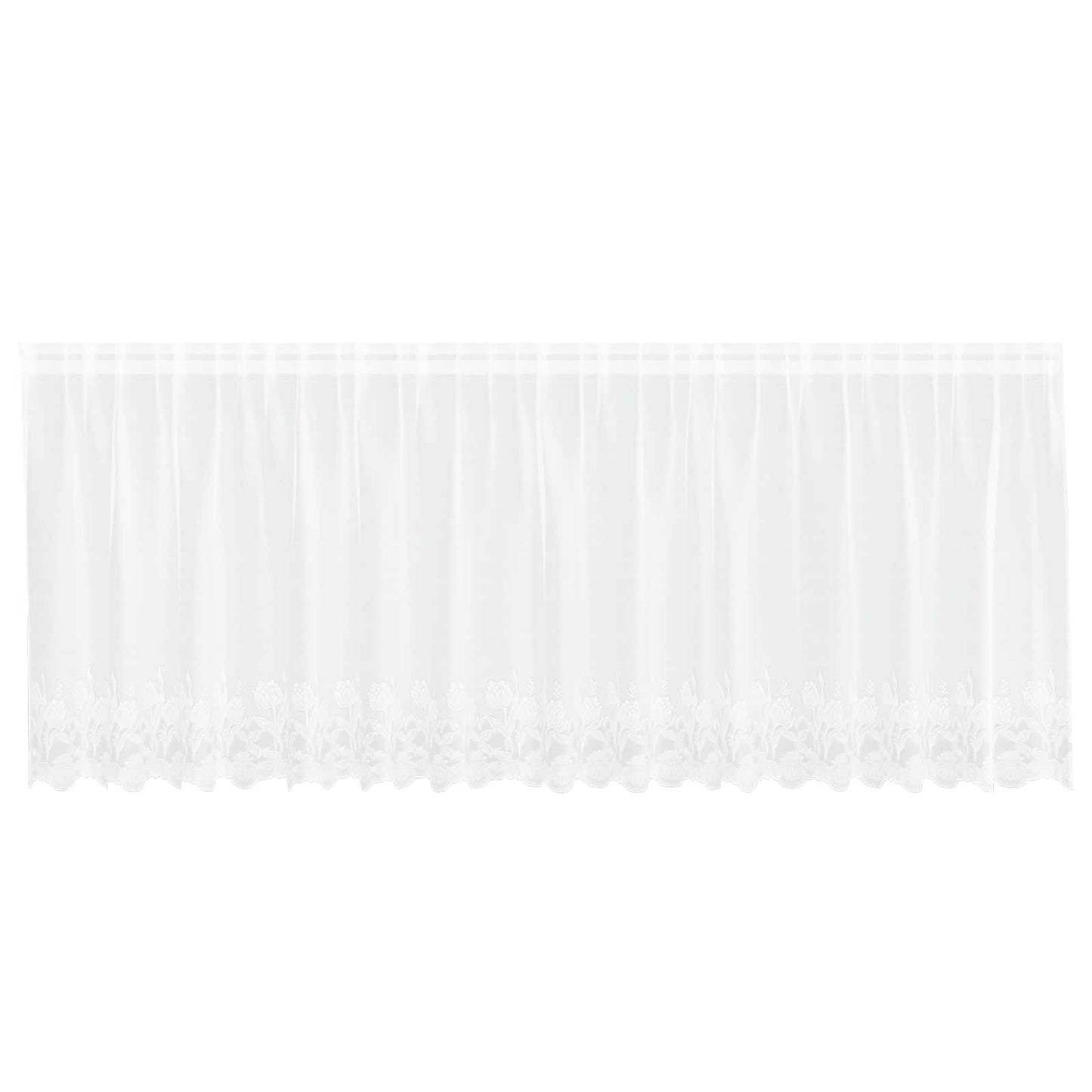 Vidaxx rideau en dentelle avec rideaux fleurs blanc 80 x 400 cm polyester