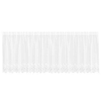 Vidaxx rideau en dentelle avec rideaux fleurs blanc 80 x 400 cm polyester