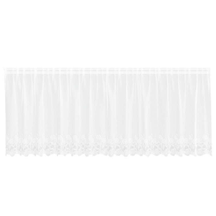 Vidaxx rideau en dentelle avec rideaux fleurs blanc 80 x 400 cm polyester
