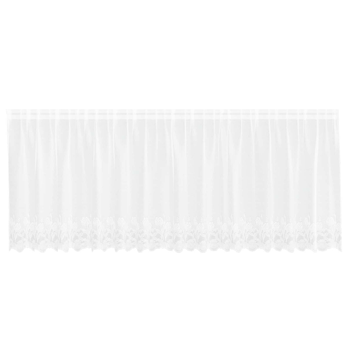 Vidaxx rideau en dentelle avec rideaux fleurs blanc 120 x 400 cm polyester