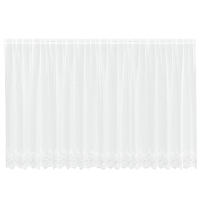 Vidaxx rideau en dentelle avec rideaux fleurs blanc 140 x 400 cm polyester