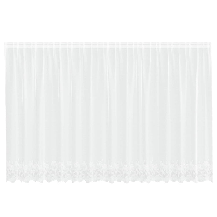 Vidaxx rideau en dentelle avec rideaux fleurs blanc 140 x 400 cm polyester