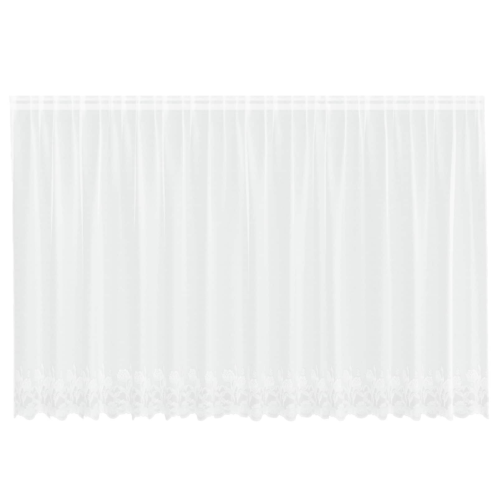 Vidaxx rideau en dentelle avec rideaux fleurs blanc 160 x 400 cm polyester