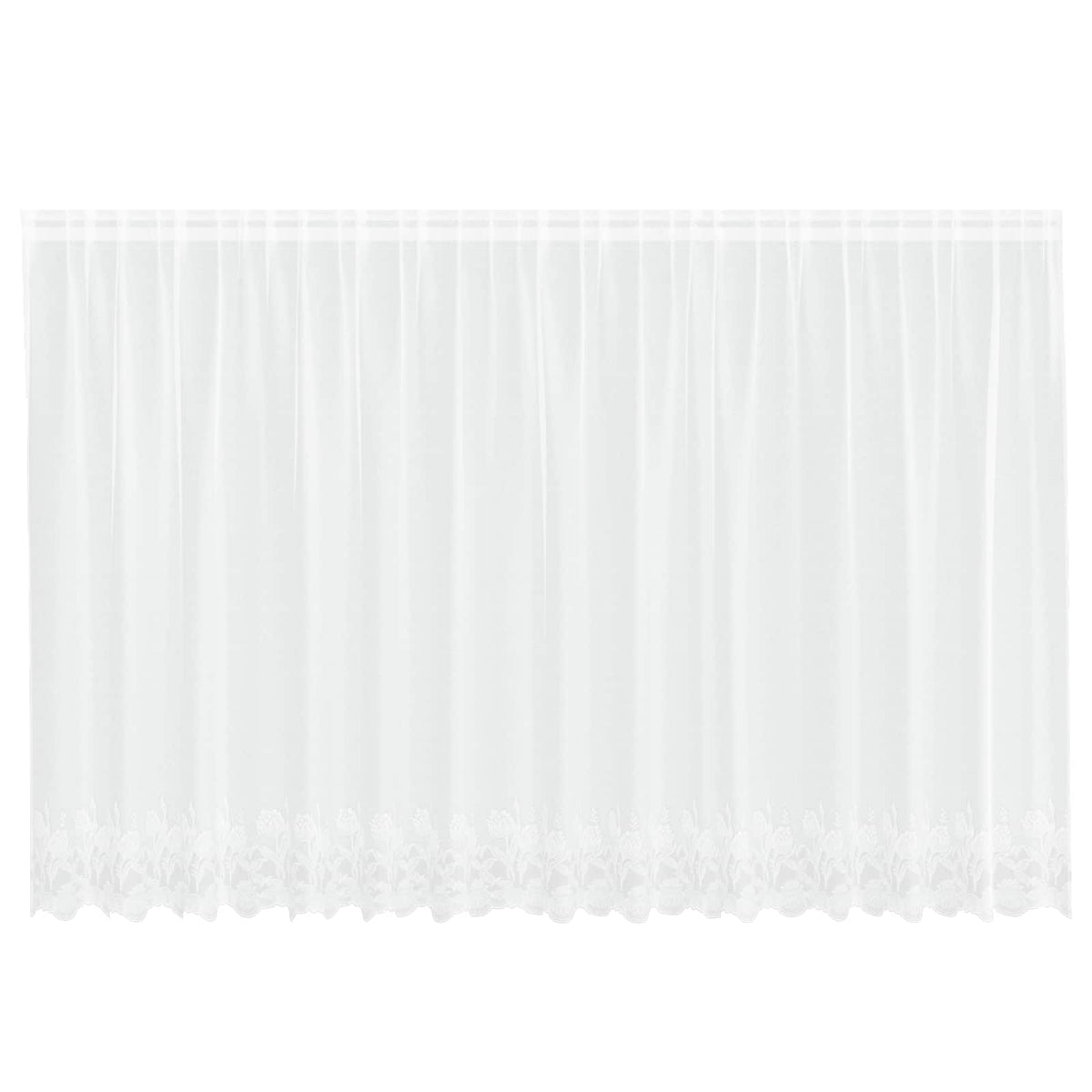 Vidaxx rideau en dentelle avec rideaux fleurs blanc 180 x 400 cm polyester