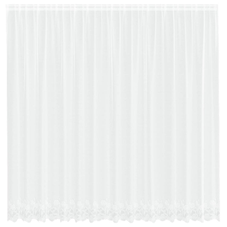 Vidaxx rideau en dentelle avec rideaux fleurs blanc 200 x 400 cm polyester