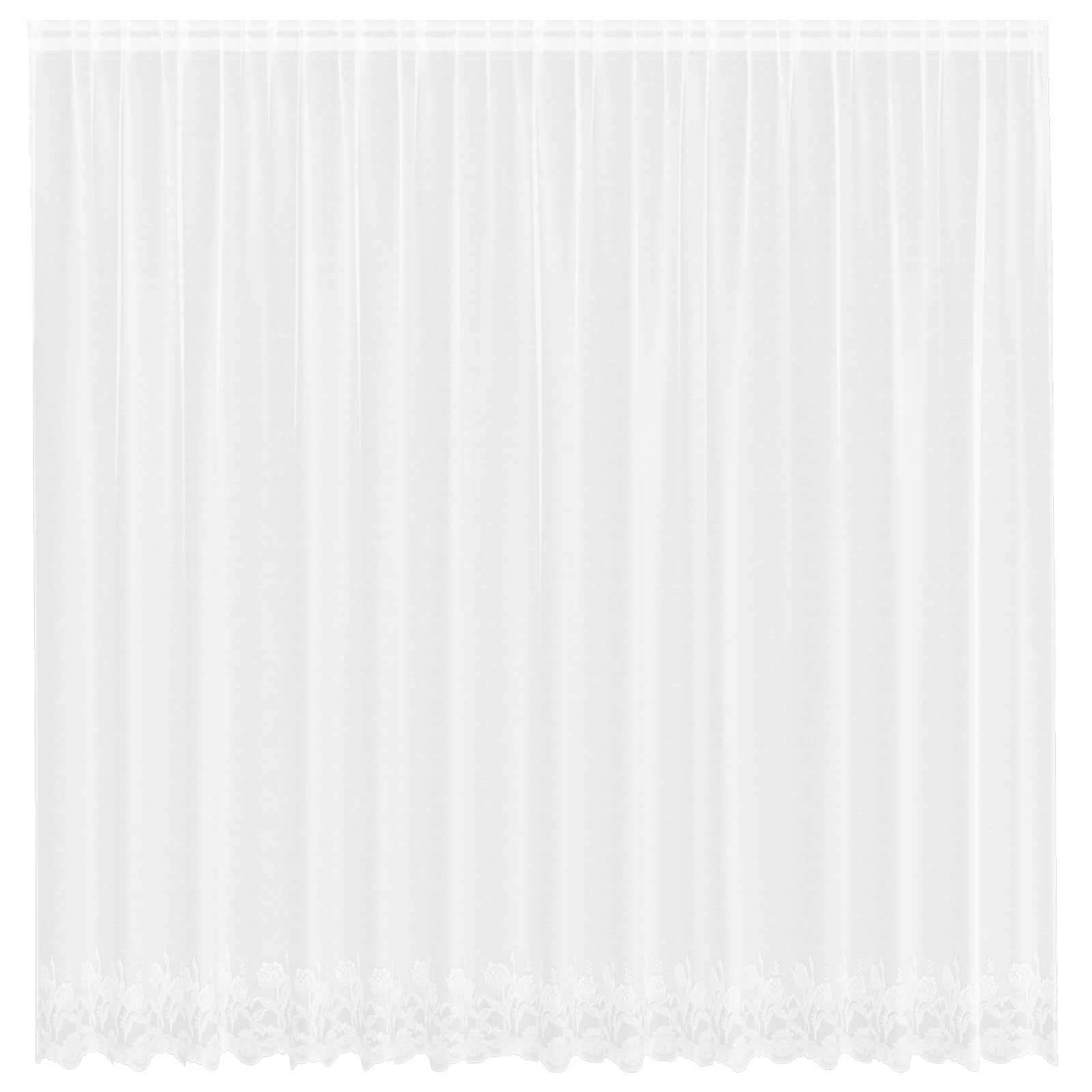 Vidaxx rideau en dentelle avec rideaux fleurs blanc 240 x 400 cm polyester