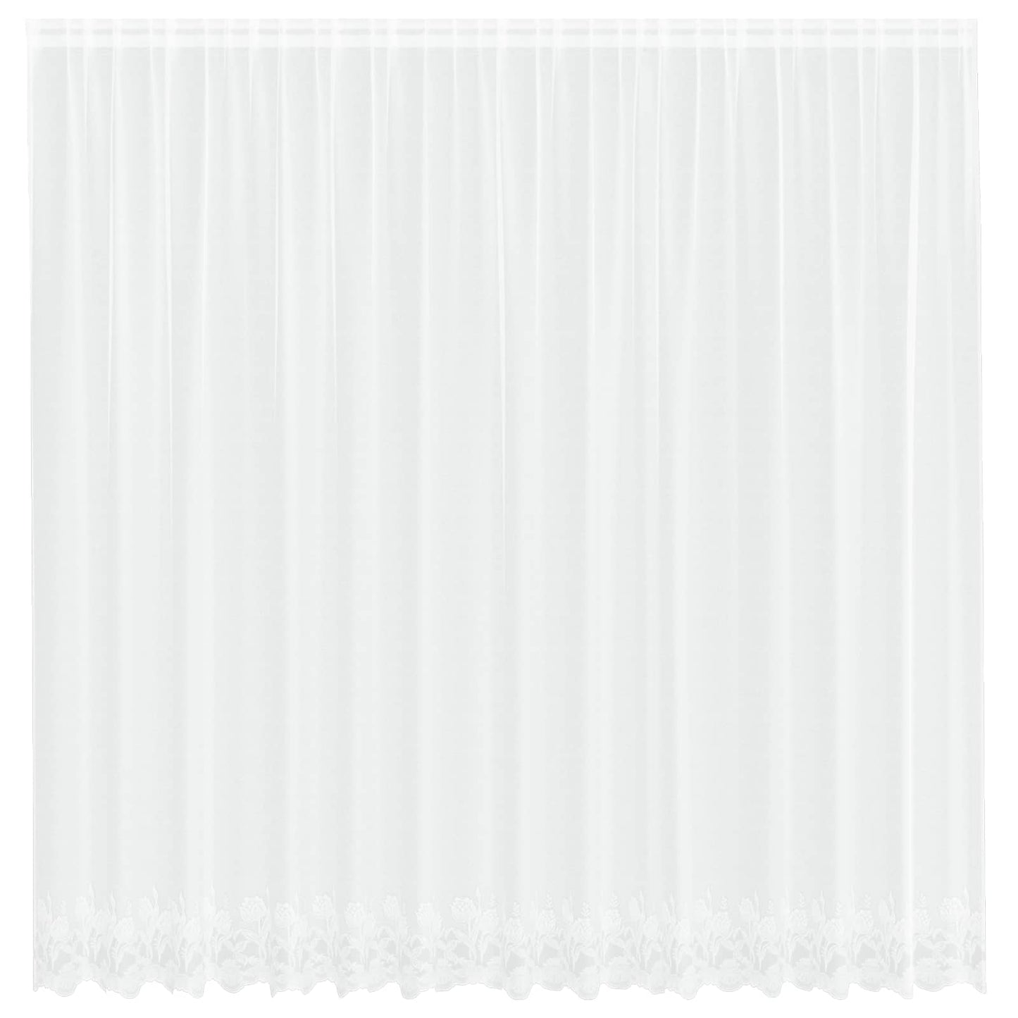 Vidaxx rideau en dentelle avec rideaux fleurs blanc 245 x 400 cm polyester