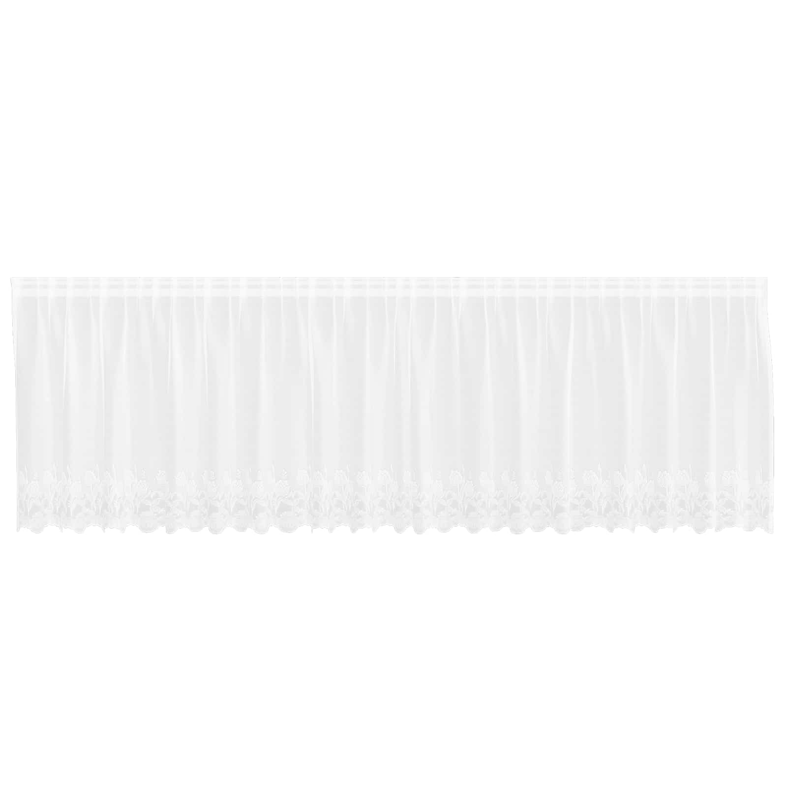 Vidaxx rideau en dentelle avec rideaux fleurs blanc 80 x 500 cm polyester