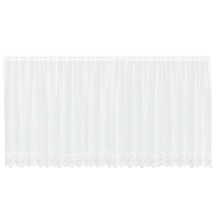 Vidaxx rideau en dentelle avec rideaux fleurs blanc 140 x 500 cm polyester