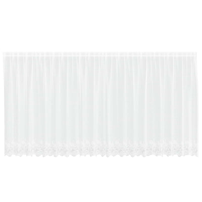 Vidaxx rideau en dentelle avec rideaux fleurs blanc 160 x 500 cm polyester