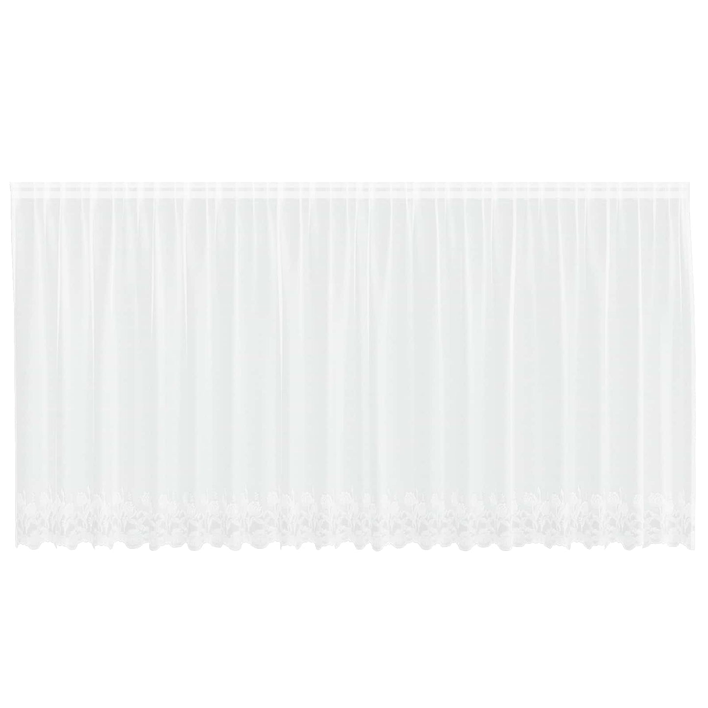 Vidaxx rideau en dentelle avec rideaux fleurs blanc 180 x 500 cm polyester