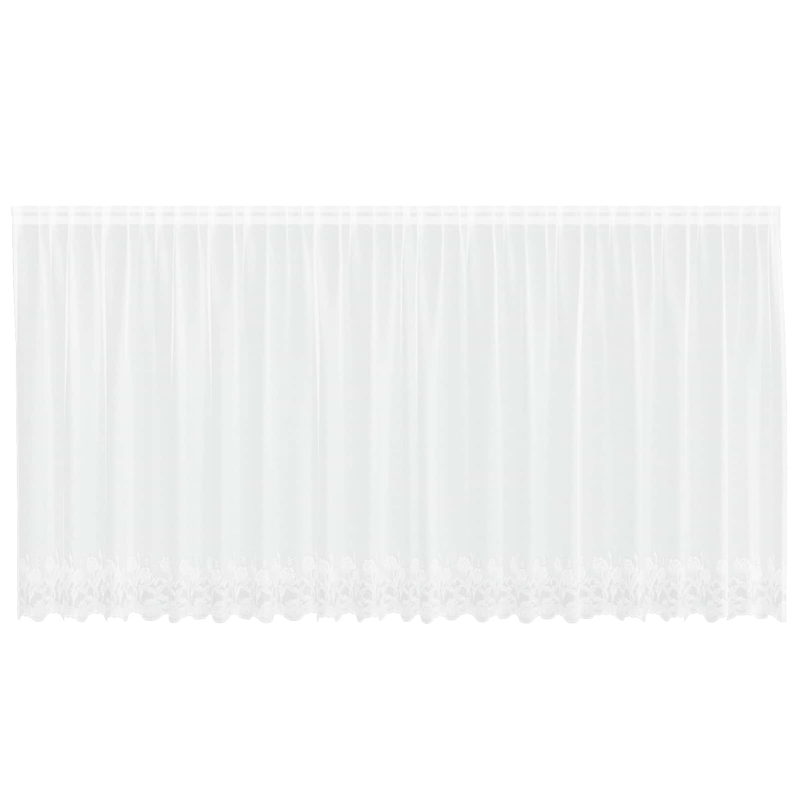 Vidaxx rideau en dentelle avec rideaux fleurs blanc 180 x 500 cm polyester