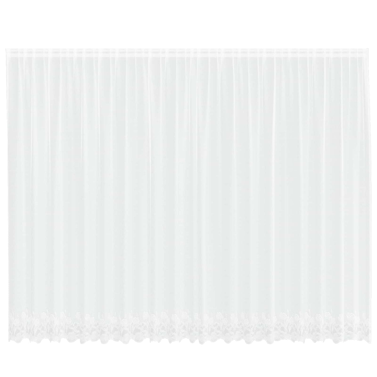 Vidaxx rideau en dentelle avec rideaux fleurs blanc 200 x 500 cm polyester