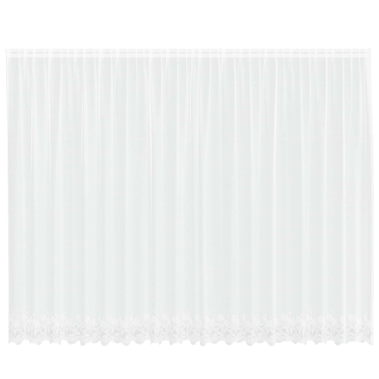 Vidaxx rideau en dentelle avec rideaux fleurs blanc 220 x 500 cm polyester
