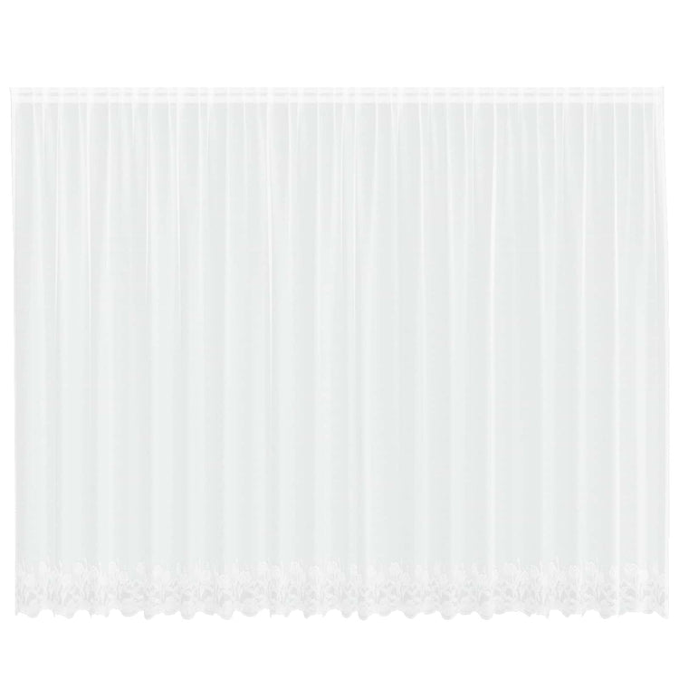 Vidaxx rideau en dentelle avec rideaux fleurs blanc 240 x 500 cm polyester