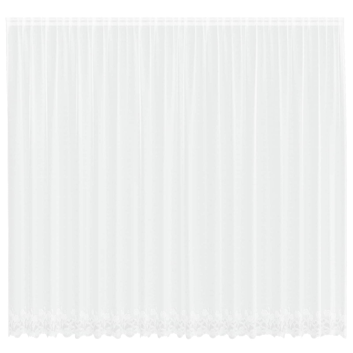 Vidaxx rideau en dentelle avec rideaux fleurs blanc 260 x 500 cm polyester