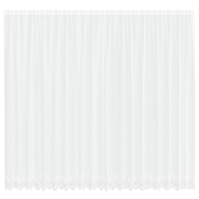 Vidaxx rideau en dentelle avec rideaux fleurs blanc 280 x 500 cm polyester