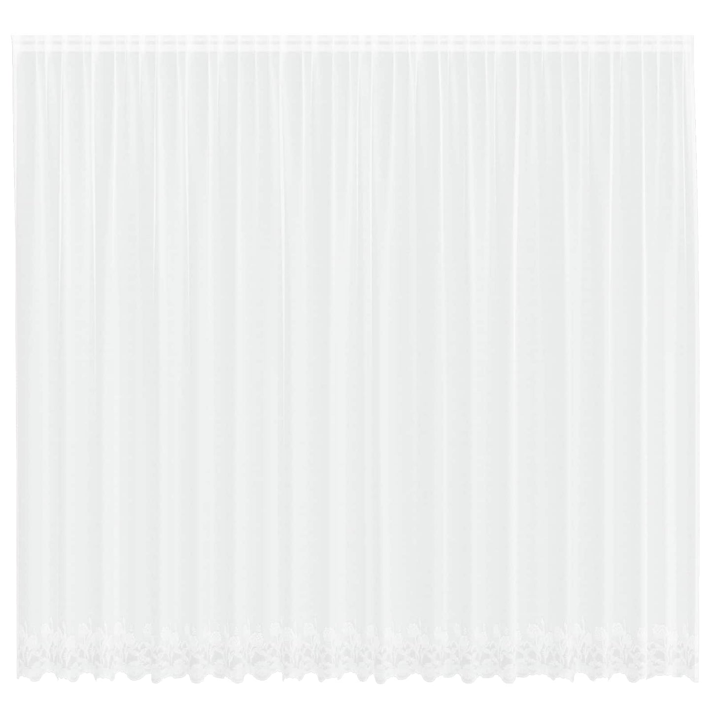 Vidaxx rideau en dentelle avec rideaux fleurs blanc 300 x 500 cm polyester