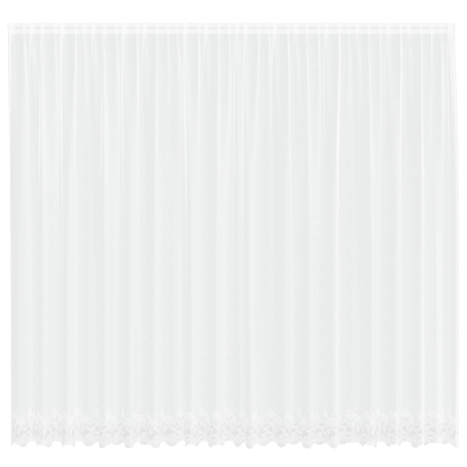 Vidaxx rideau en dentelle avec rideaux fleurs blanc 300 x 500 cm polyester
