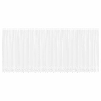 VidaXL rideau en dentelle avec rideaux fleurs blanc 160 x 600 cm polyester