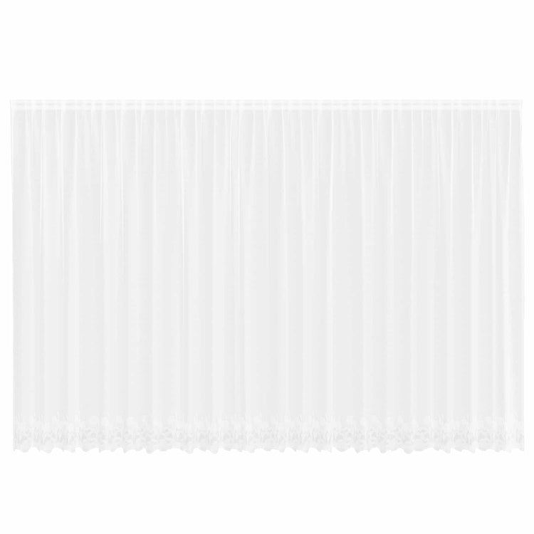 Vidaxx rideau en dentelle avec rideaux fleurs blanc 200 x 600 cm polyester