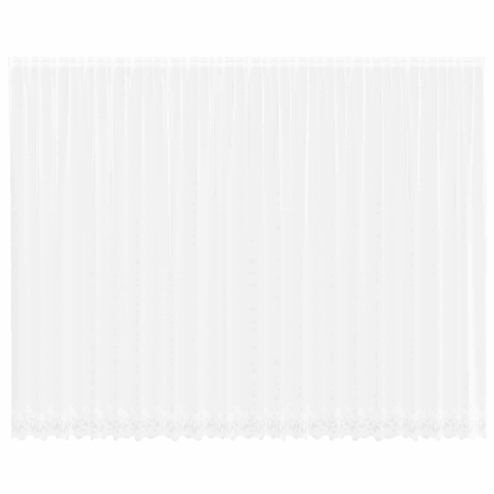 Vidaxx rideau en dentelle avec rideaux fleurs blanc 260 x 600 cm polyester