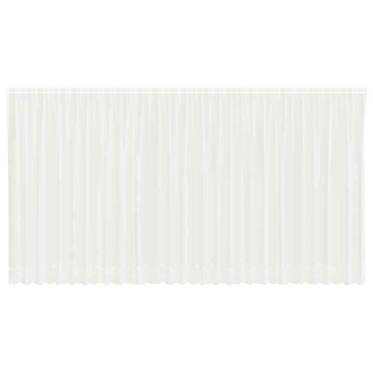 Vidaxx rideau en dentelle avec rideaux fleurs blanc 200 x 750 cm polyester