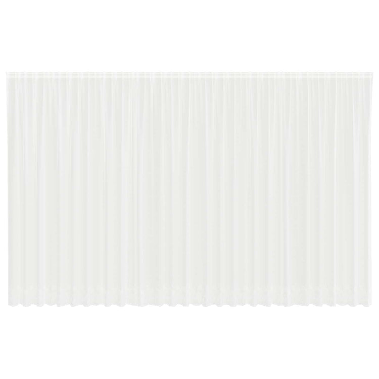 Vidaxx rideau en dentelle avec rideaux fleurs blanc 280 x 750 cm polyester