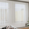 Vidaxx rideau en dentelle avec rideaux fleurs blanc 245 x 1200 cm polyester