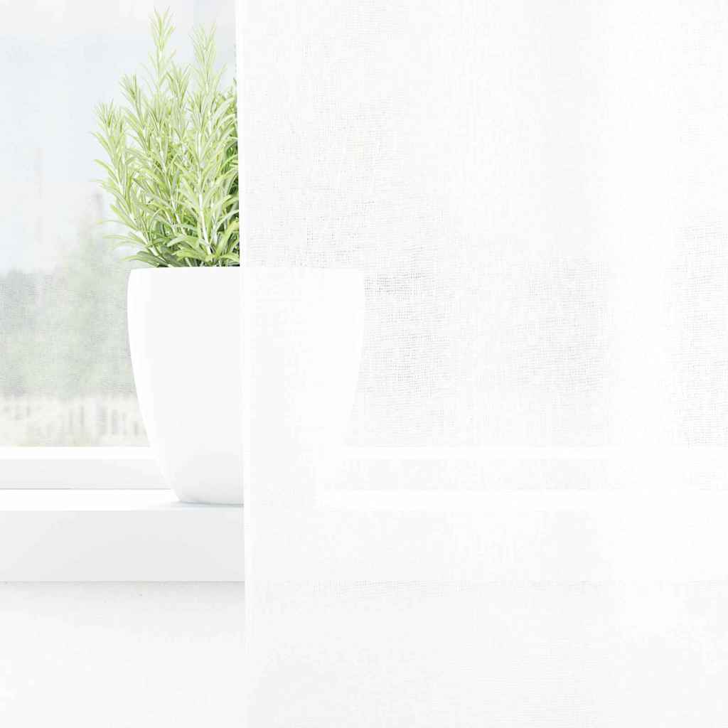 Vidaxl rideau en voile avec rideaux 2 pcs blanc 140 x 140 cm polyester