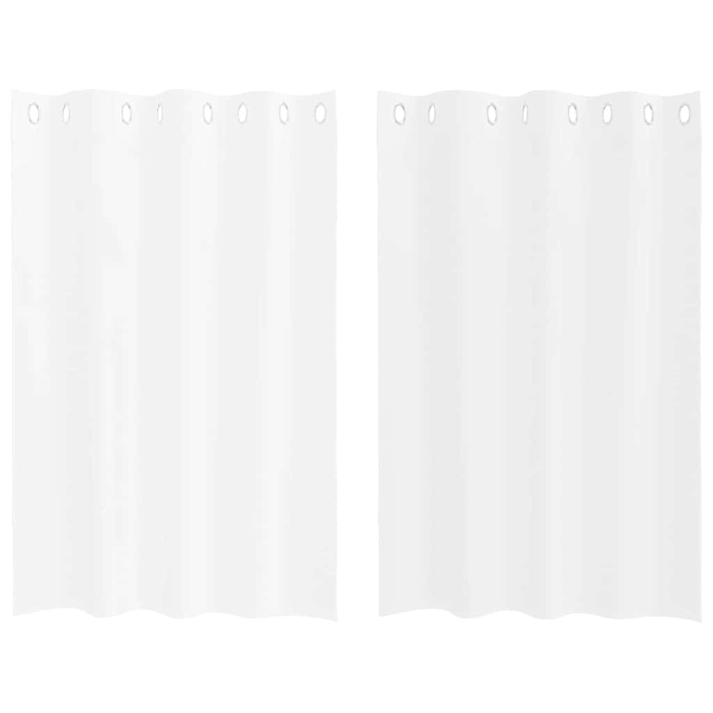 Vidaxl rideau en voile avec rideaux 2 pcs blanc 140 x 140 cm polyester