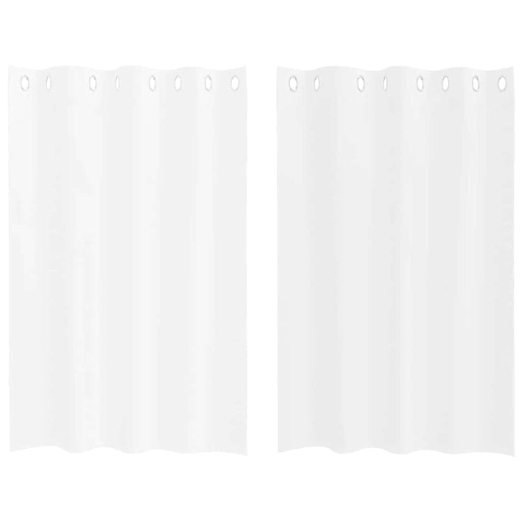 Vidaxl rideau en voile avec rideaux 2 pcs blanc 140 x 140 cm polyester