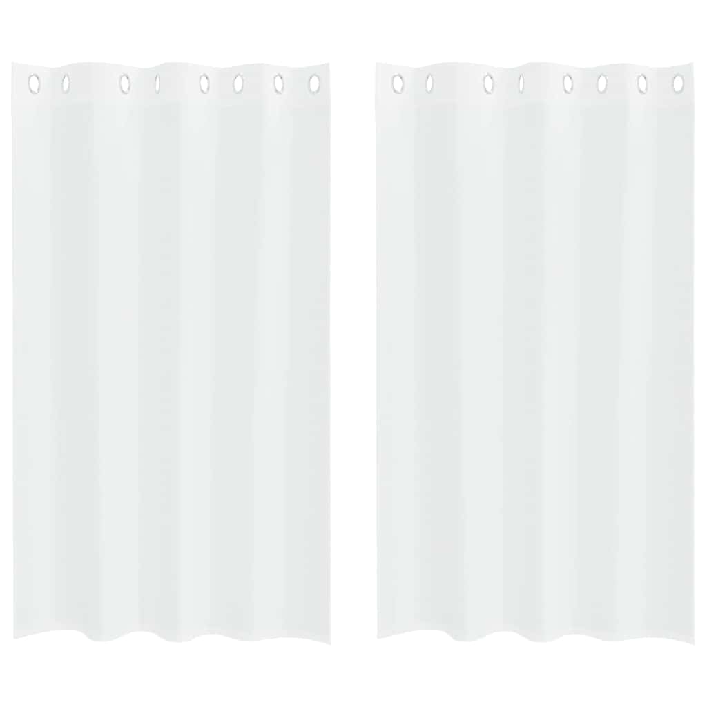 Vidaxl rideau en voile avec rideaux 2 pcs blanc 175 x 140 cm polyester