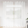 Vidaxx rideau en voile avec rideaux 2 pièces blanc 225 x 140 cm polyester