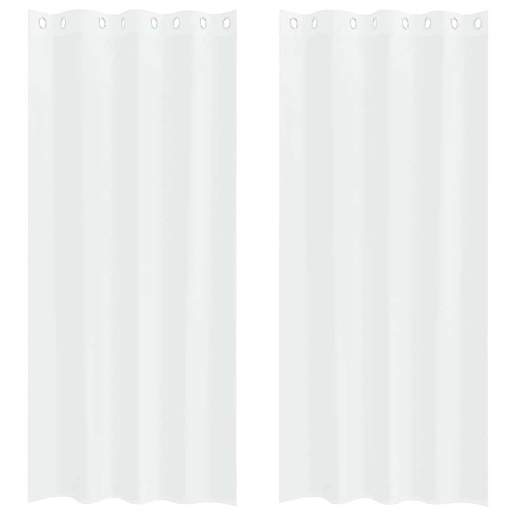 Vidaxx rideau en voile avec rideaux 2 pièces blanc 225 x 140 cm polyester