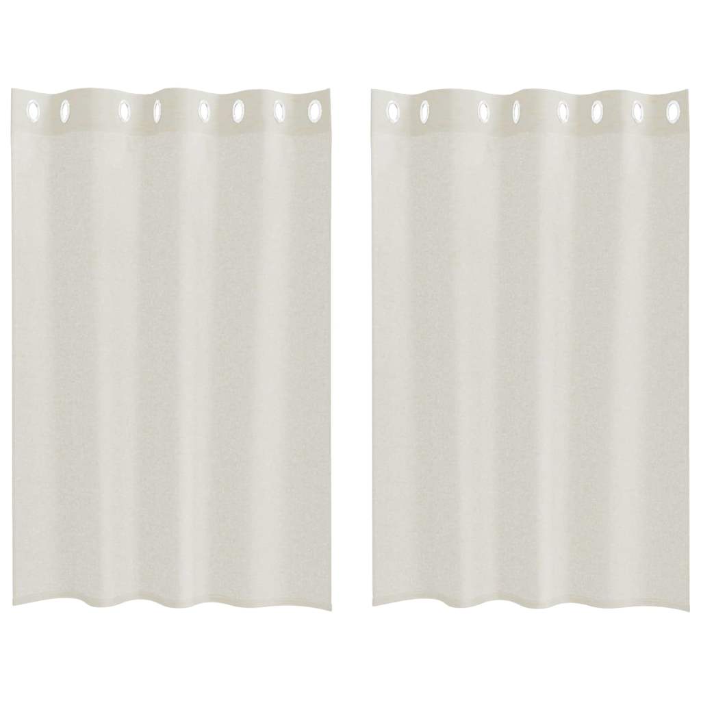 Vidaxl rideau en voile avec rideaux 2 pcs crème 140 x 140 cm polyester