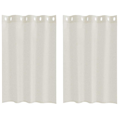Vidaxl rideau en voile avec rideaux 2 pcs crème 140 x 140 cm polyester