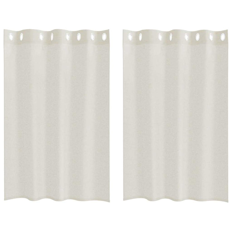 Vidaxl rideau en voile avec rideaux 2 pcs crème 140 x 140 cm polyester